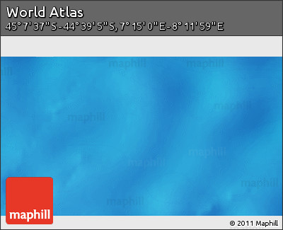 Physical 3D Map of the Area around 44° 53' 21" S, 7° 43' 29" E