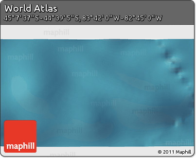 Satellite 3D Map of the Area around 44° 53' 21" S, 83° 13' 29" W