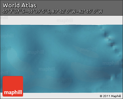 Satellite 3D Map of the Area around 44° 53' 21" S, 83° 13' 29" W