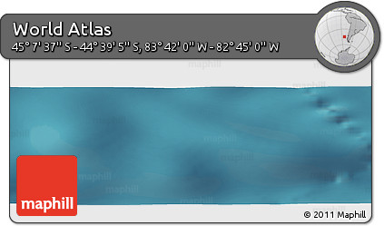 Satellite Panoramic Map of the Area around 44° 53' 21" S, 83° 13' 29" W