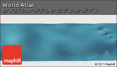 Satellite Panoramic Map of the Area around 44° 53' 21" S, 83° 13' 29" W