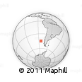 Outline Map of the Area around 44° 53' 21" S, 84° 4' 29" W, rectangular outline