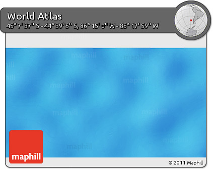 Physical 3D Map of the Area around 44° 53' 21" S, 85° 46' 30" W