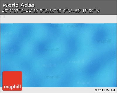 Physical 3D Map of the Area around 44° 53' 21" S, 85° 46' 30" W