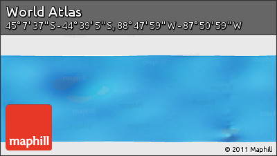 Physical Panoramic Map of the Area around 44° 53' 21" S, 88° 19' 29" W