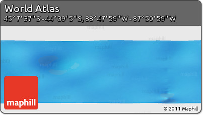 Physical Panoramic Map of the Area around 44° 53' 21" S, 88° 19' 29" W