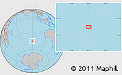 Gray Location Map of the area around 44° 53' 21" S, 89° 19' 29" E