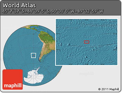 Satellite Location Map of the Area around 44° 53' 21" S, 90° 1' 30" W