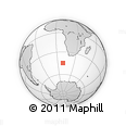 Outline Map of the Area around 44° 53' 21" S, 9° 25' 30" E, rectangular outline