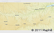 Physical 3D Map of the area around 45° 10' 22" N, 101° 4' 29" W