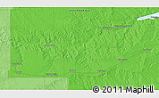 Political 3D Map of the area around 45° 10' 22" N, 101° 4' 29" W