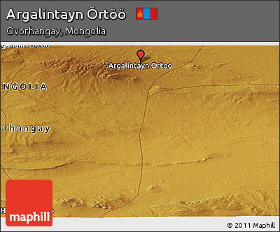 Physical Panoramic Map of Argalintayn Örtöö