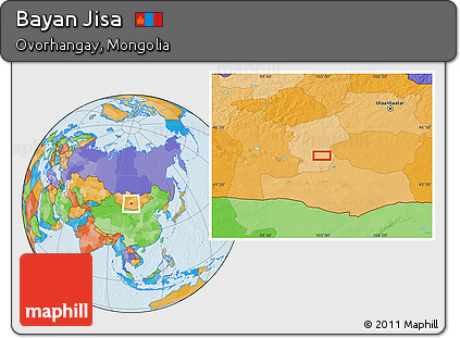 Political Location Map of Bayan Jisa