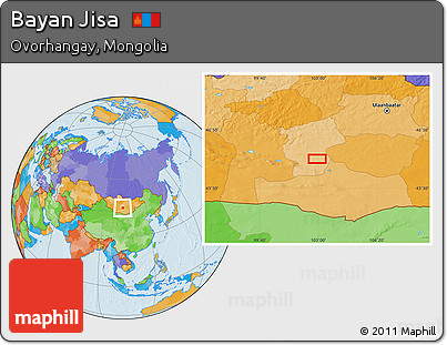 Political Location Map of Bayan Jisa