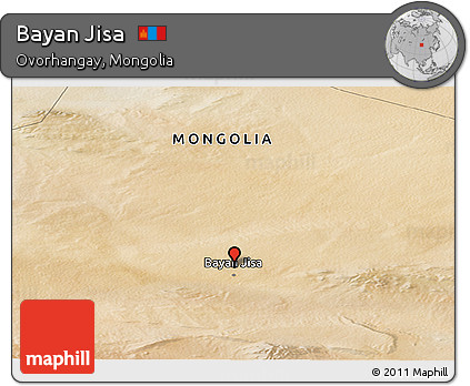 Satellite Panoramic Map of Bayan Jisa