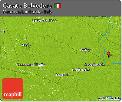 Physical 3D Map of Casate Belvedere