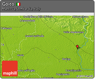 Physical 3D Map of Goito