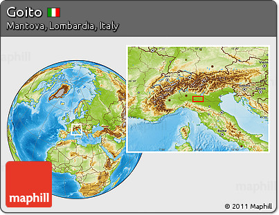 Physical Location Map of Goito