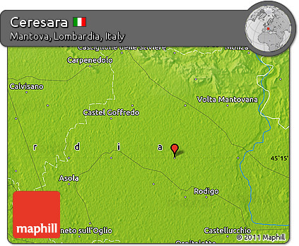 Physical Map of Ceresara