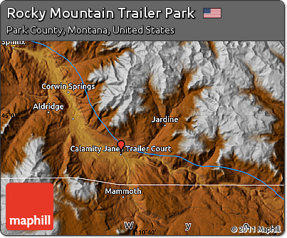 Physical Map of Rocky Mountain Trailer Park