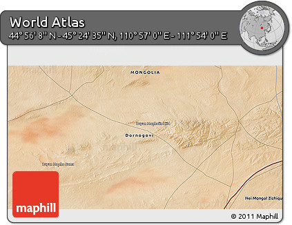 Satellite 3D Map of the Area around 45° 10' 22" N, 111° 25' 30" E