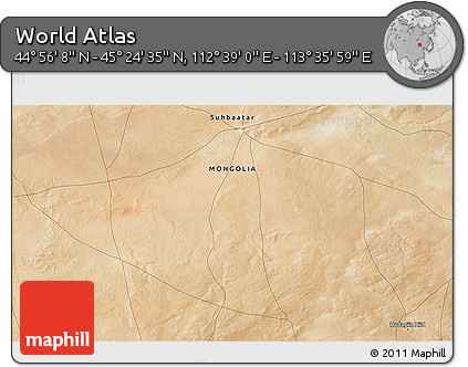 Satellite 3D Map of the Area around 45° 10' 22" N, 113° 7' 30" E