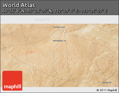 Satellite 3D Map of the Area around 45° 10' 22" N, 113° 7' 30" E