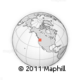 Outline Map of the Area around 45° 10' 22" N, 119° 46' 30" W, rectangular outline
