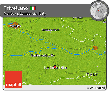 Physical 3D Map of Trivellano
