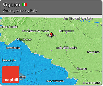 Political 3D Map of Vigasio