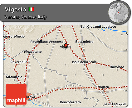 Shaded Relief 3D Map of Vigasio