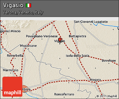 Shaded Relief 3D Map of Vigasio