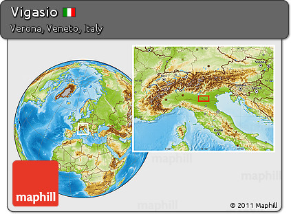 Physical Location Map of Vigasio