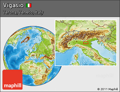 Physical Location Map of Vigasio