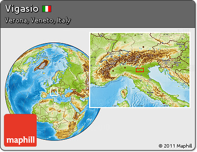 Physical Location Map of Vigasio