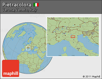 Savanna Style Location Map of Pietracolora