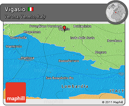 Political Panoramic Map of Vigasio