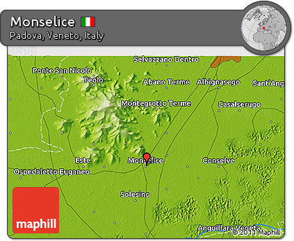 Physical 3D Map of Monselice