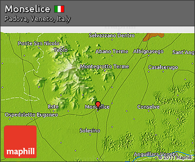 Physical 3D Map of Monselice