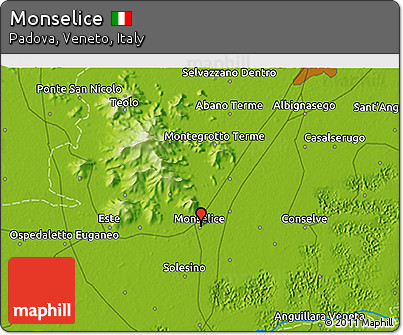Physical 3D Map of Monselice