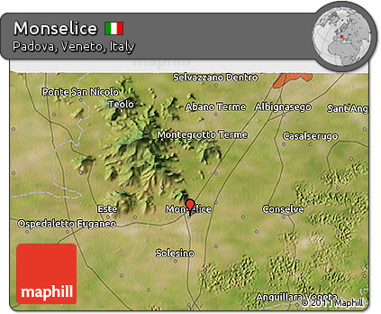 Satellite 3D Map of Monselice