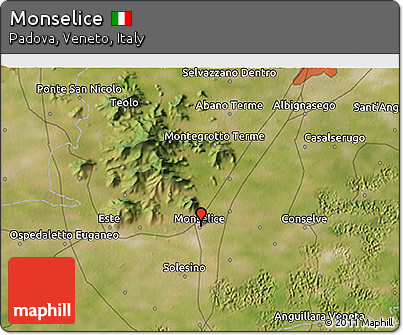 Satellite 3D Map of Monselice