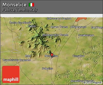 Satellite 3D Map of Monselice
