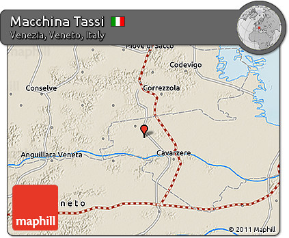 Shaded Relief 3D Map of Macchina Tassi