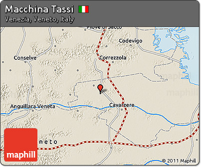 Shaded Relief 3D Map of Macchina Tassi