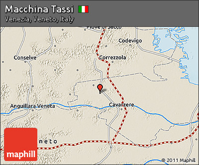 Shaded Relief 3D Map of Macchina Tassi