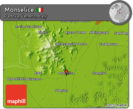 Physical Map of Monselice