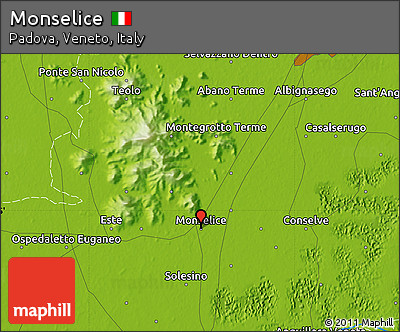 Physical Map of Monselice
