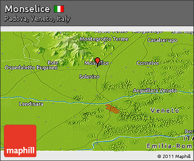 Physical Panoramic Map of Monselice