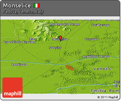 Physical Panoramic Map of Monselice